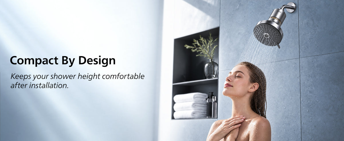 Philips Shower Filter, Visible Window & Clear Filter Cartridge, Nickel