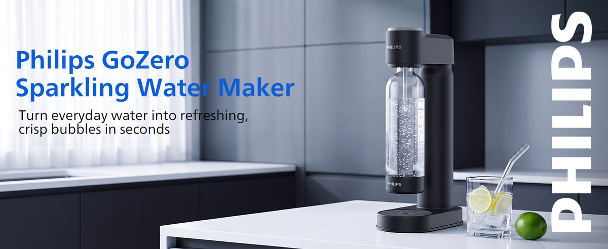 PHILIPS Sparkling Water Maker, Soda Maker Machine with 1L Quick Twist Carbonating Bottle