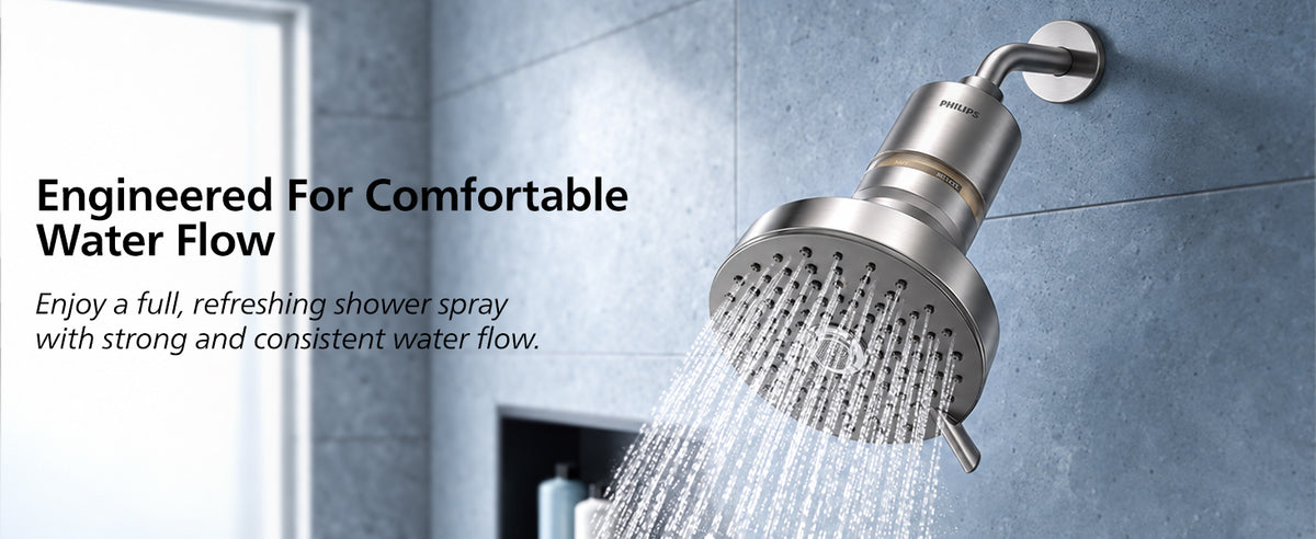 Philips Shower Filter, Visible Window & Clear Filter Cartridge, Nickel