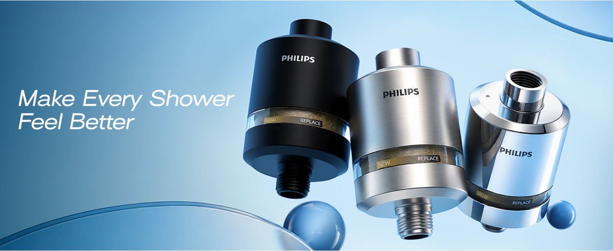 Philips Shower Filter, Visible Window & Clear Filter Cartridge, Nickel