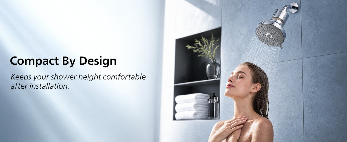 Philips Shower Filter, Visible Window & Clear Filter Cartridge, Chrome