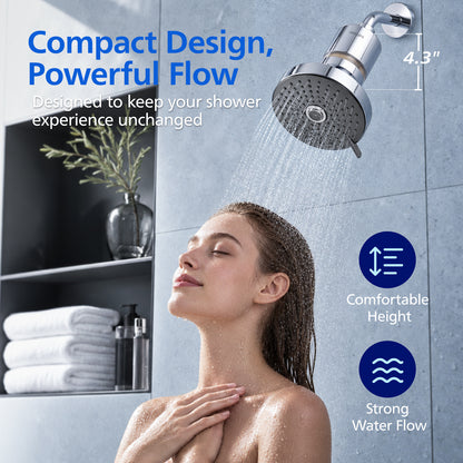 Philips Shower Filter, Visible Window & Clear Filter Cartridge, Chrome